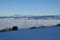 Blick über das Nebelmeer zu den Bergen
