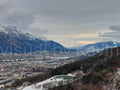 Ein Foto aus einer Seilbahn über Innsbruck
