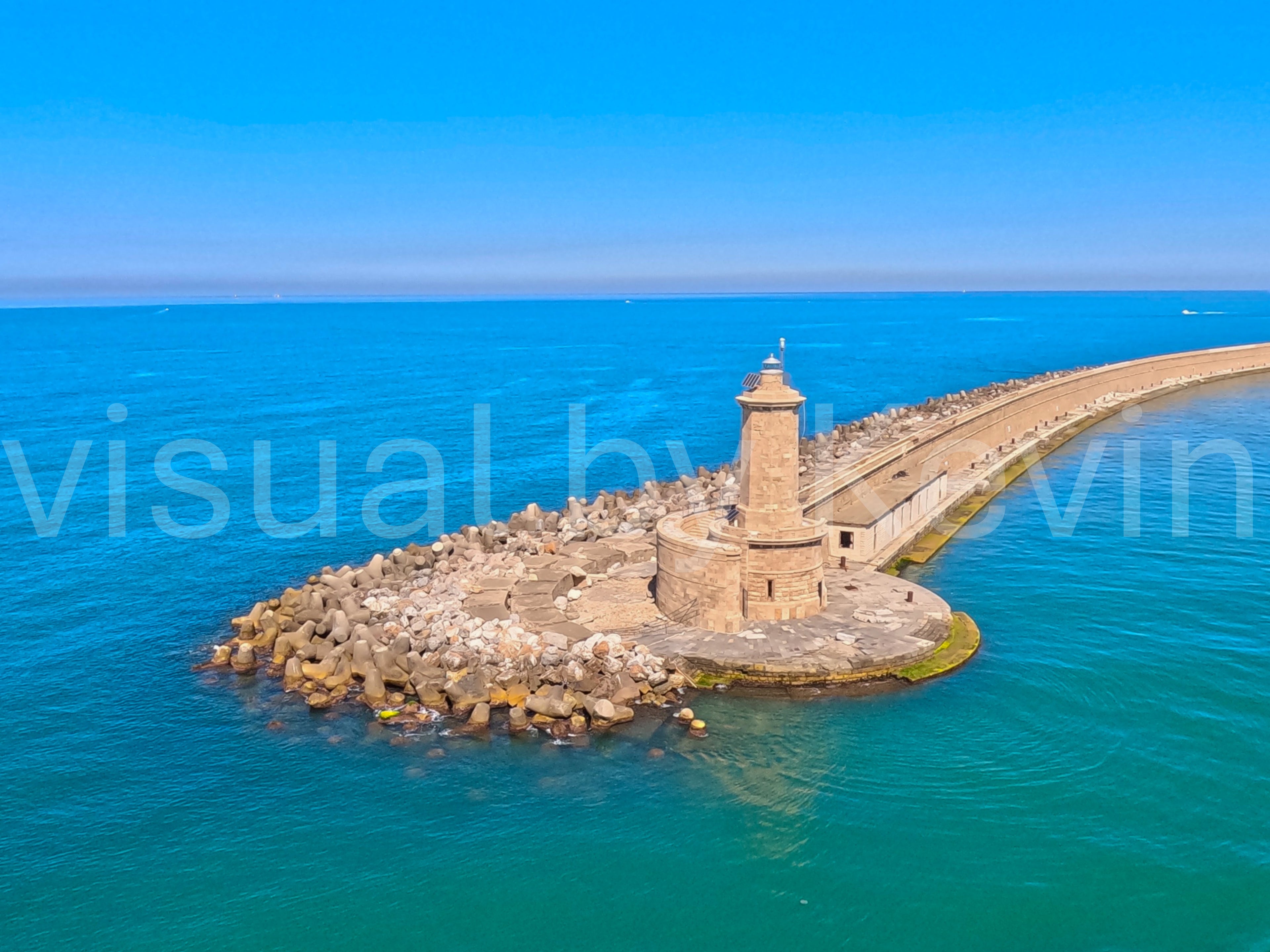 Lighthouse at the end of the seawall