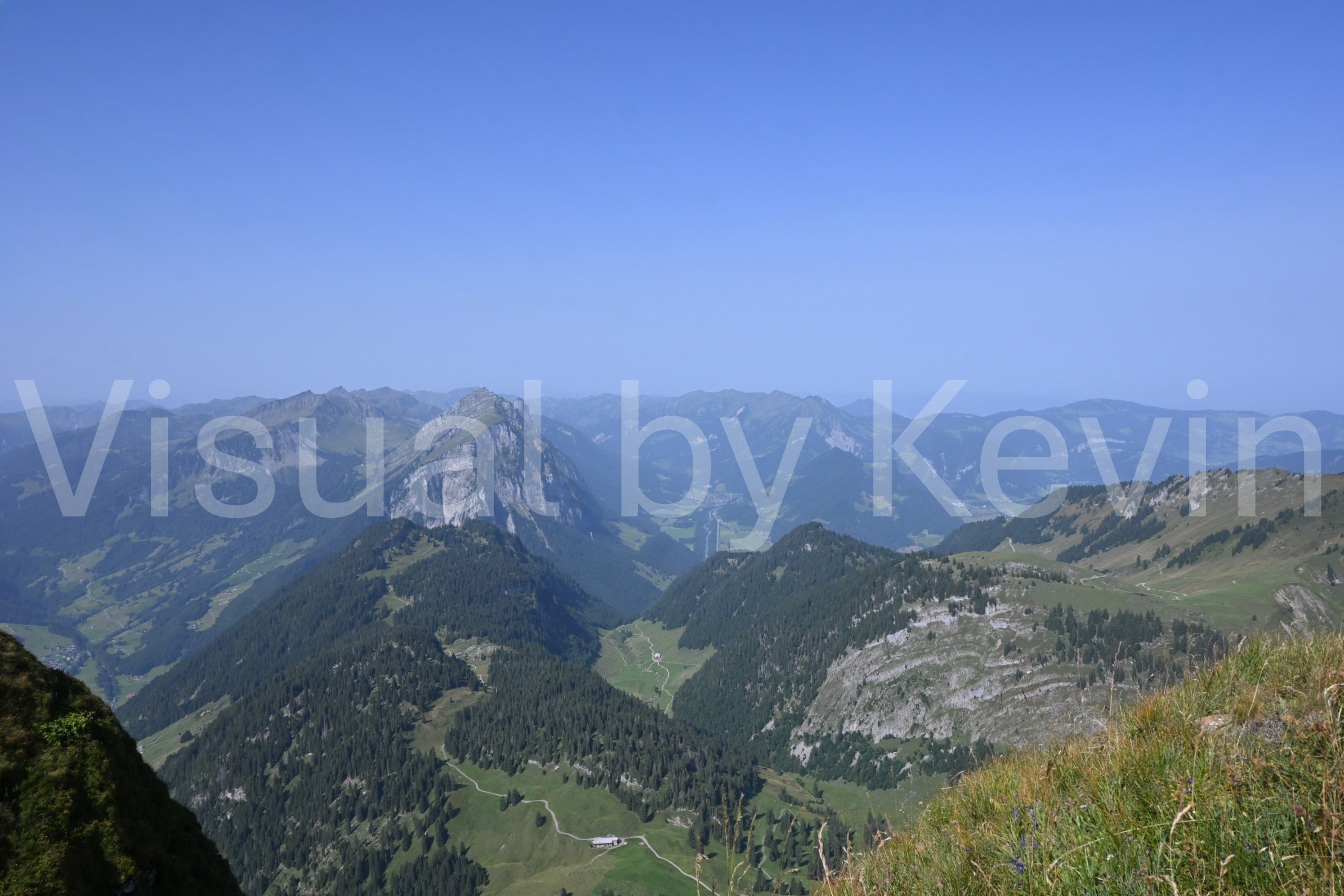 Mountain landscape under clear skies