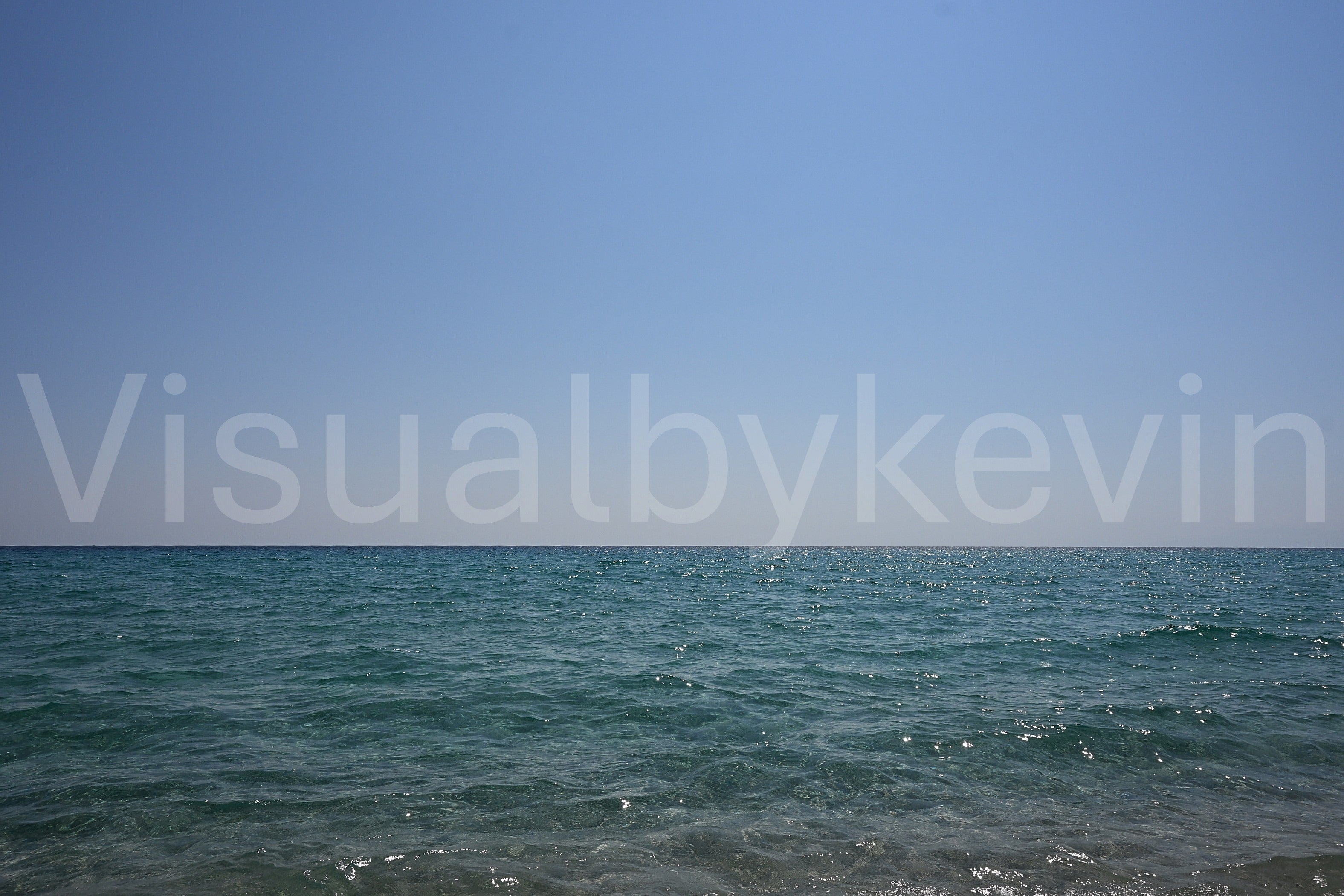 Sea view under clear skies