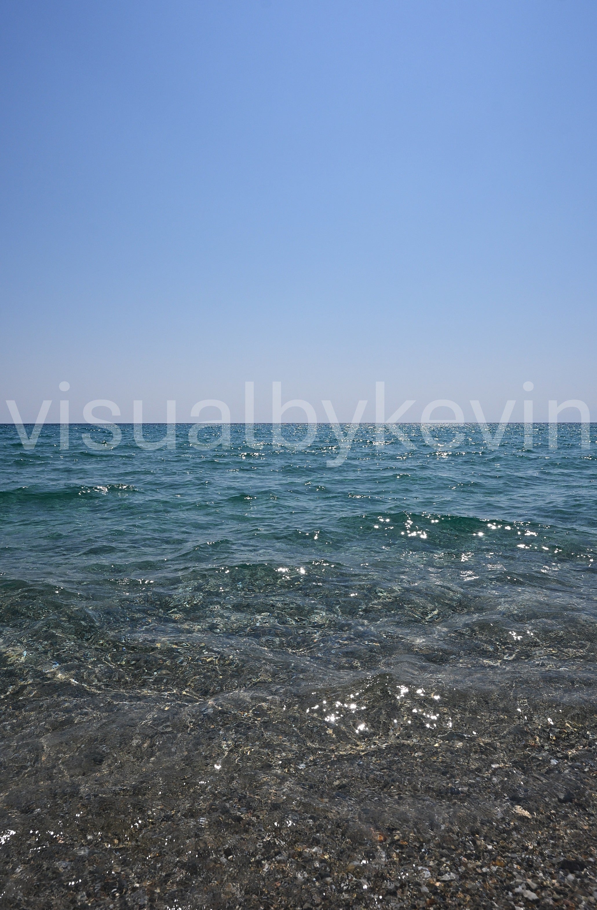 Sea view with clear skies
