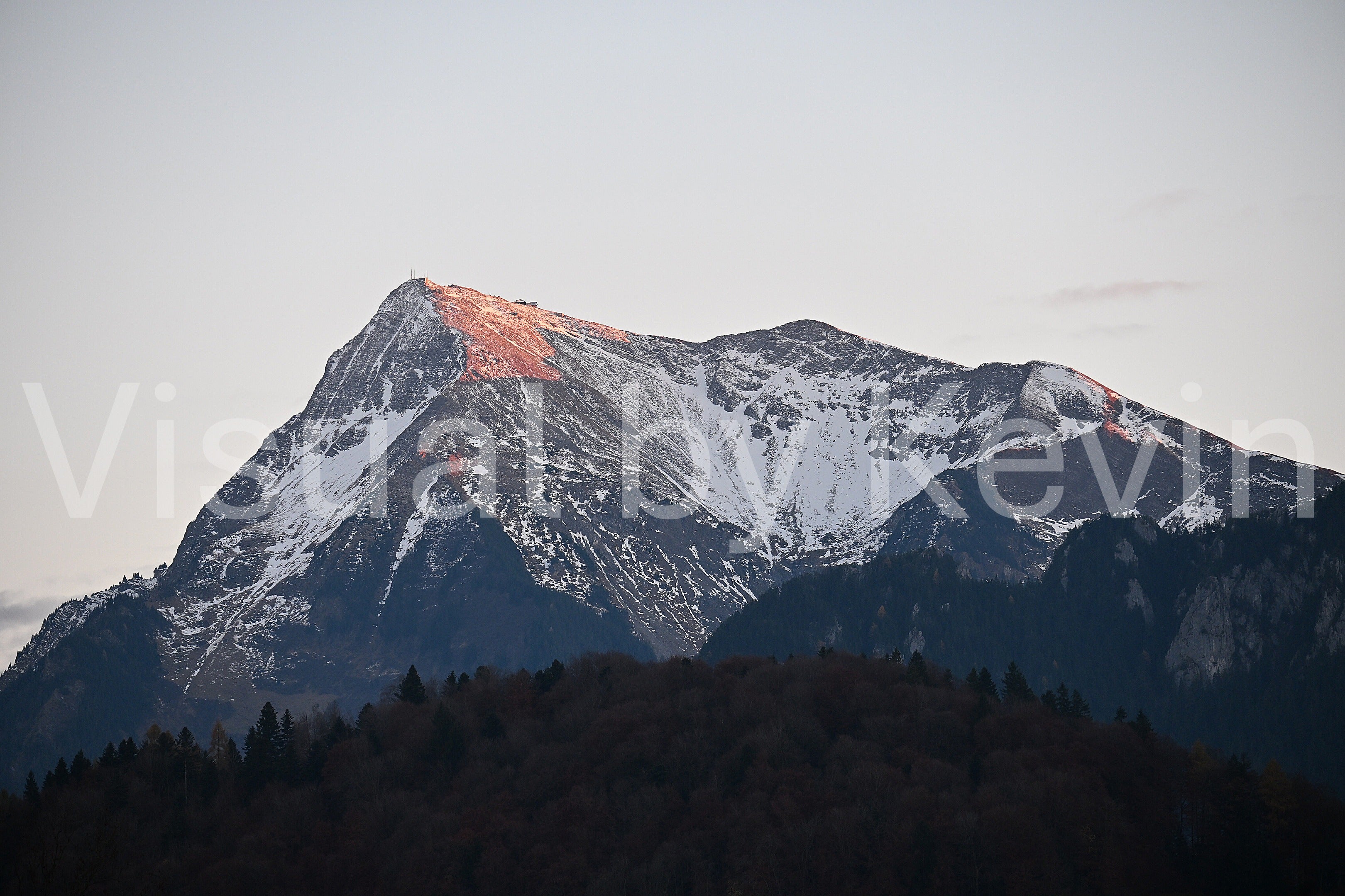 Letztes Licht auf dem Gipfel
